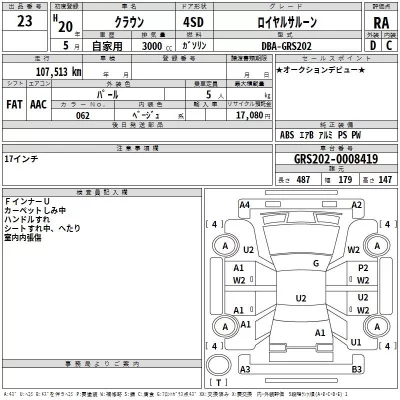 Toyota CROWN  с аукциона в Японии
