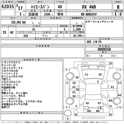 Toyota REGIUS ACE VAN  с аукциона в Японии