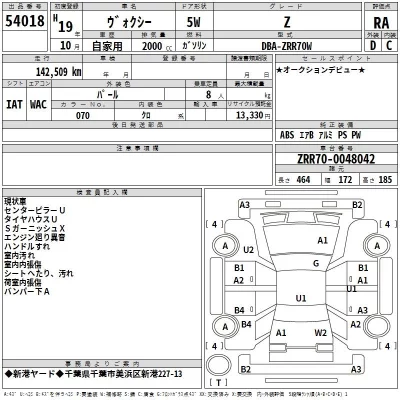 Toyota VOXY  с аукциона в Японии