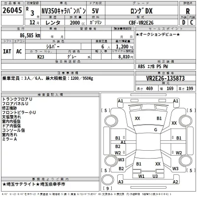 Nissan CARAVAN VAN  с аукциона в Японии
