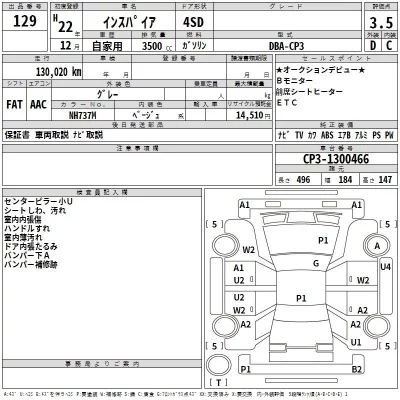 Honda INSPIRE  с аукциона в Японии