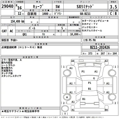 Nissan CUBE  с аукциона в Японии