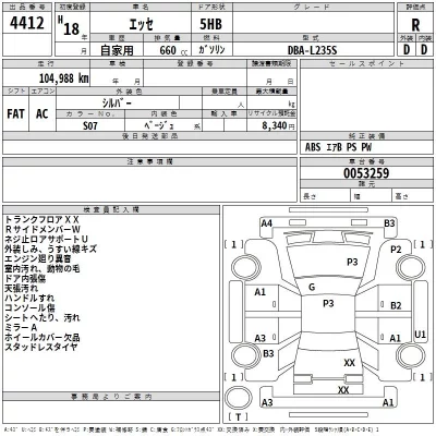 Daihatsu Esse  с аукциона в Японии