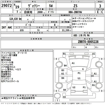 Toyota VOXY  с аукциона в Японии