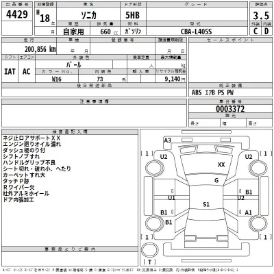 Daihatsu SONICA  с аукциона в Японии