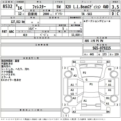 Subaru FORESTER  с аукциона в Японии