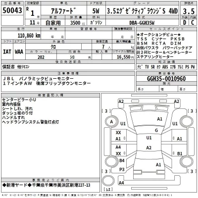 Toyota ALPHARD  с аукциона в Японии