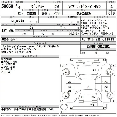 Toyota VOXY  с аукциона в Японии
