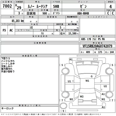 Renault LUTECIA  с аукциона в Японии