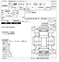 BMW 1-Series лот № 2094 оценка 3.5  с аукциона в Японии 6