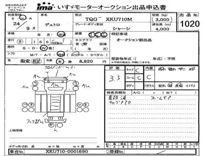 Hino DUTRO  с аукциона в Японии
