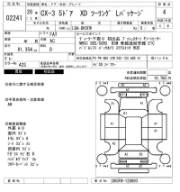 Mazda CX-3 лот № 2241 оценка 4  с аукциона в Японии 6