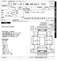 Audi A4 лот № 43070 оценка 3.5  с аукциона в Японии 10