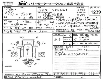 Hino DUTRO  с аукциона в Японии