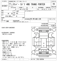 Subaru SAMBAR лот № 1047 оценка RA  с аукциона в Японии 5