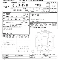 Nissan MARCH лот № 1097 оценка 3.5  с аукциона в Японии 5