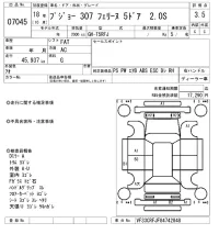 Peugeot 307 лот № 7045 оценка 3.5  с аукциона в Японии 6