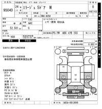 Mitsubishi MIRAGE лот № 95040 оценка 0  с аукциона в Японии 8