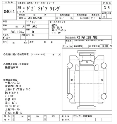 Isuzu GIGA  с аукциона в Японии
