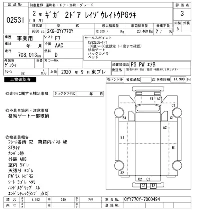Isuzu GIGA  с аукциона в Японии