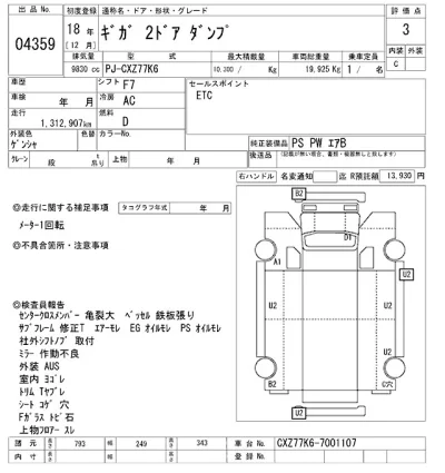 Isuzu GIGA  с аукциона в Японии