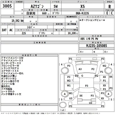 Mazda AZ WAGON  с аукциона в Японии