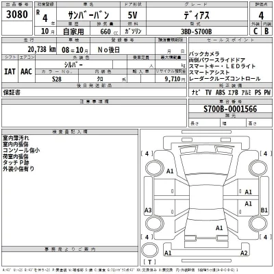 Subaru SAMBAR  с аукциона в Японии