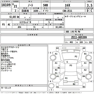 Nissan NOTE  с аукциона в Японии