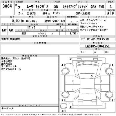 Daihatsu MOVE CANBUS  с аукциона в Японии