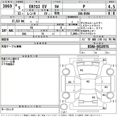 Mitsubishi EK X EV  с аукциона в Японии
