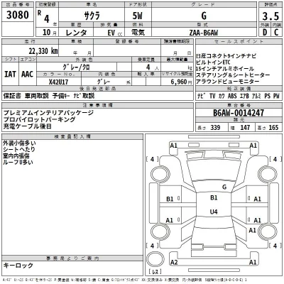Nissan SAKURA  с аукциона в Японии