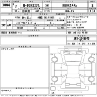 Honda N BOX лот № 3084 оценка S  с аукциона в Японии 2