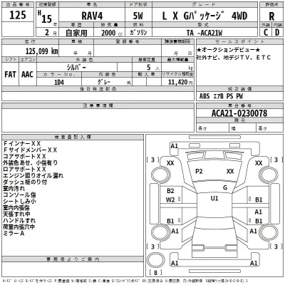Toyota RAV4  с аукциона в Японии