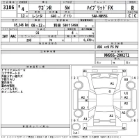 Suzuki WAGON R лот № 3186 оценка R  с аукциона в Японии 2