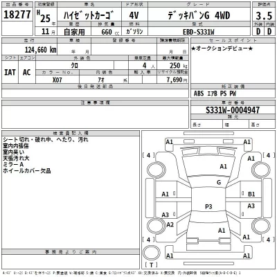 Daihatsu HIJET VAN  с аукциона в Японии