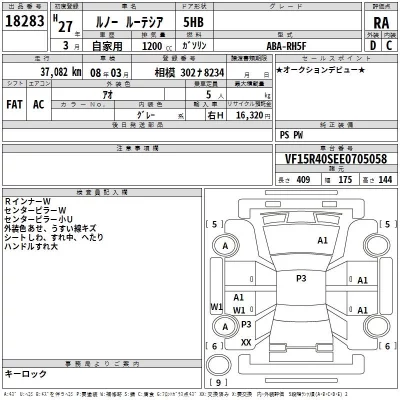 Renault LUTECIA  с аукциона в Японии