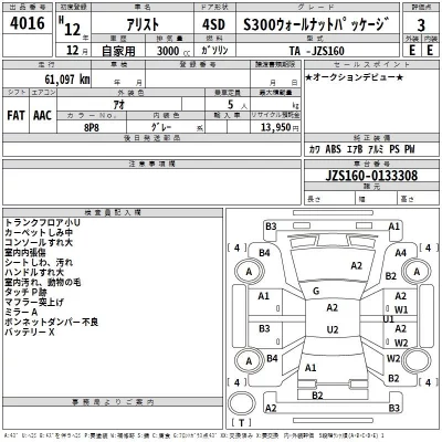 Toyota ARISTO  с аукциона в Японии