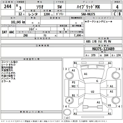 Suzuki SOLIO  с аукциона в Японии