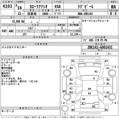 Toyota COROLLA AXIO  с аукциона в Японии