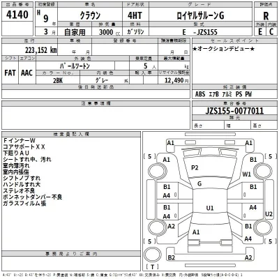 Toyota CROWN  с аукциона в Японии