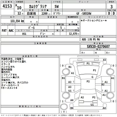 Toyota CAMRY  с аукциона в Японии