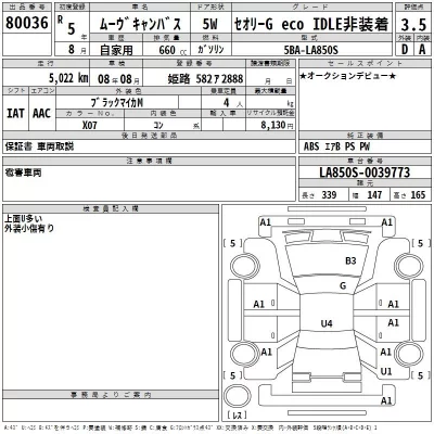 Daihatsu MOVE CANBUS  с аукциона в Японии