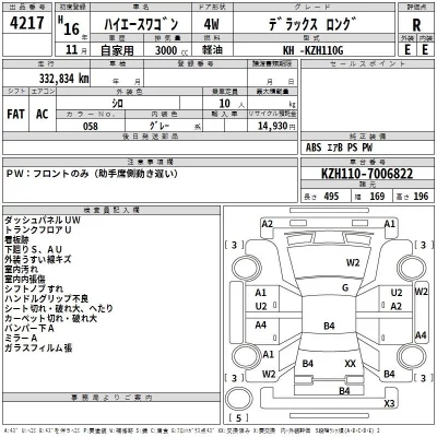 Toyota HIACE  с аукциона в Японии