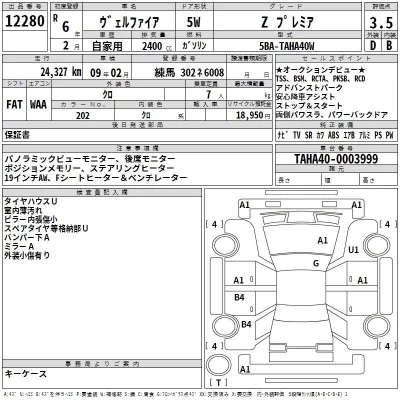 Toyota VELLFIRE  с аукциона в Японии