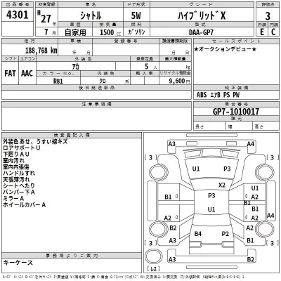 Honda SHUTTLE  с аукциона в Японии