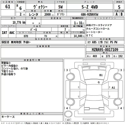Toyota VOXY  с аукциона в Японии