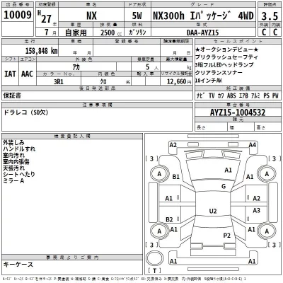 Lexus NX  с аукциона в Японии