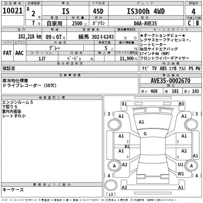 Lexus IS  с аукциона в Японии