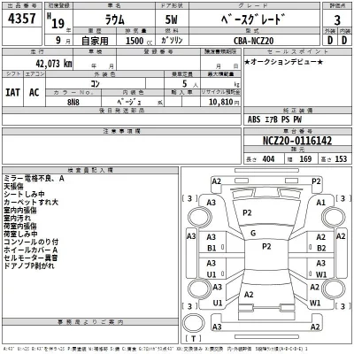 Toyota RAUM  с аукциона в Японии