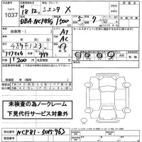 Toyota SIENTA лот № 1037 оценка   с аукциона в Японии 2